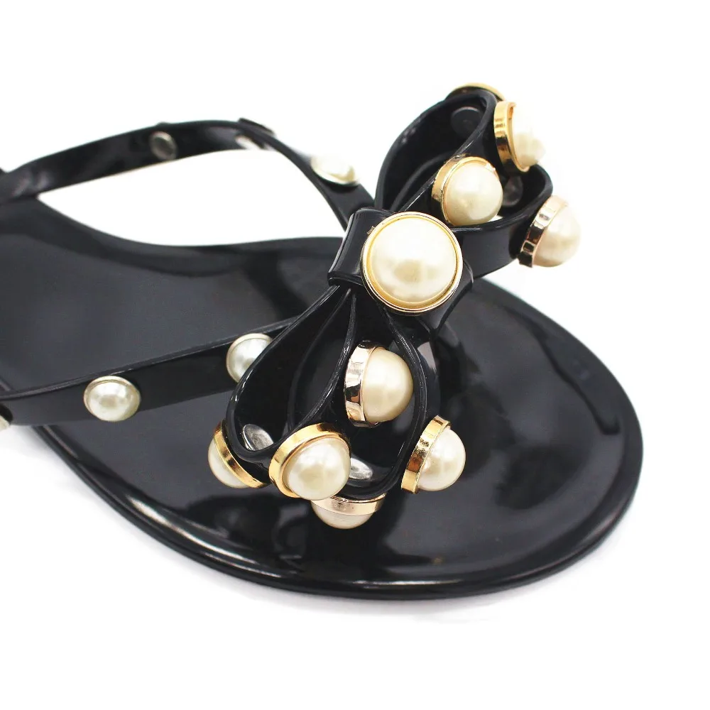 Женские шлепанцы с жемчугом летние сандалии для пляжа модель b135 2019|Вьетнамки| |