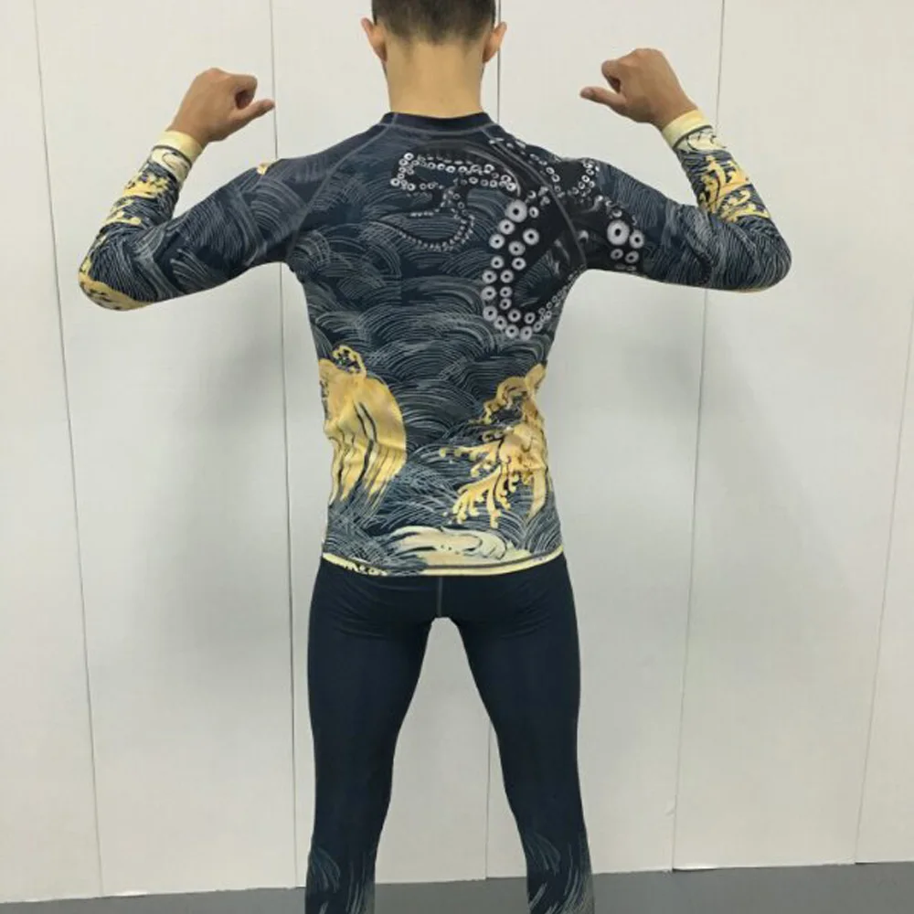 Высокое Качество ММА Рашгард сублимационная печатная Bjj боксерские плотные Pretorian