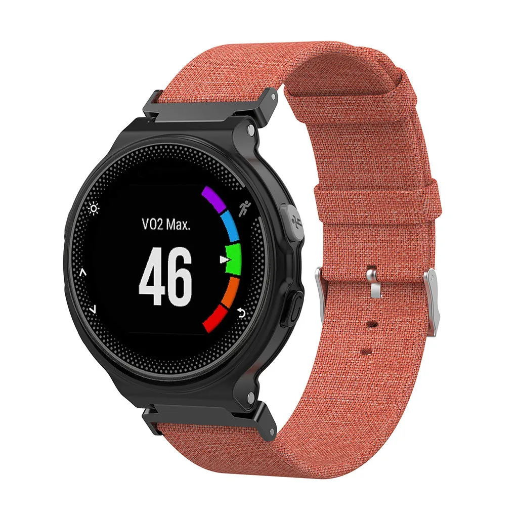 Оранжевый Плетеный тканевый ремешок для часов на запястье для Garmin Forerunner 220 230 235 630 620 735 смарт-браслет, ремешок для наручных часов - Цвет: Оранжевый