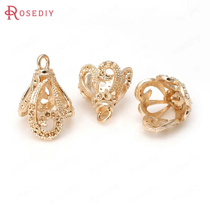 Латунные бусины с полубулавками 23x15 5 мм 24 к цвета шампанского|diy jewelry accessories|jewelry