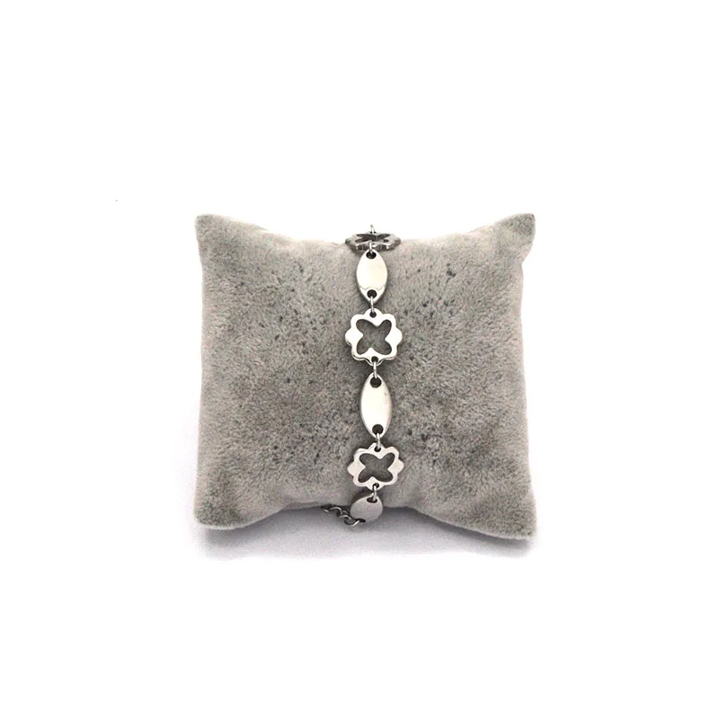 Оптовая продажа из нержавеющей стали серебряные цветные браслеты Цветы эллипса