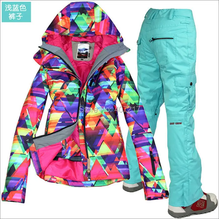 2016 женский лыжный костюм женские сноуборде одежда для лыжников красочные