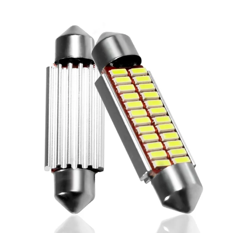 2 шт. гирлянда 31 мм 36 39 42 Светодиодная лампа C5W C10W супер яркая 4014 SMD Canbus без ошибок