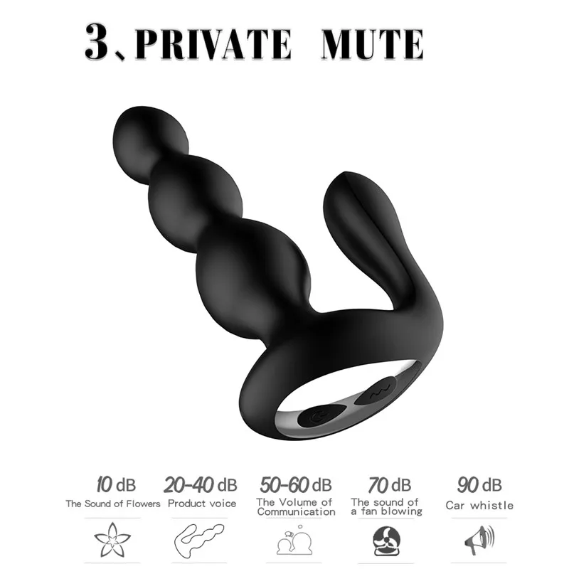 Анальная пробка силиконовые секс-игрушки для пар массажер простаты беспроводной