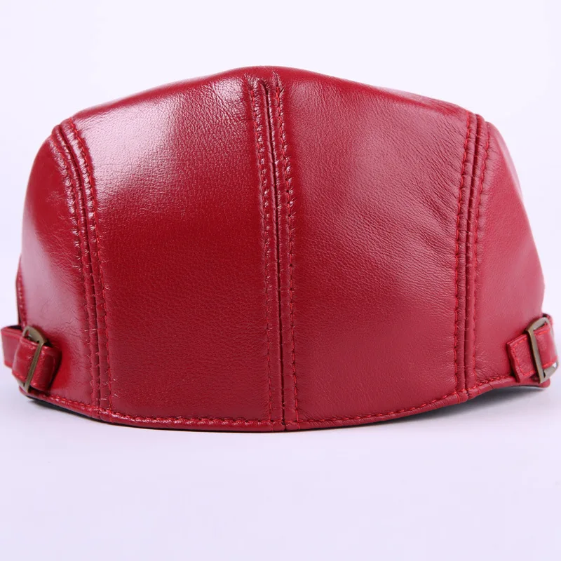 Осенне зимний берет из овечьей кожи для молодых мужчин тонкий женский