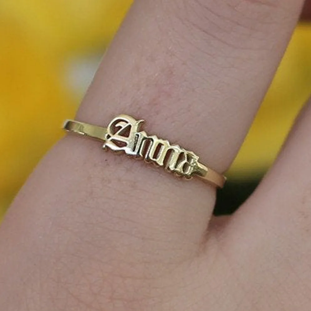 Кольцо на заказ Старое Английское наименование регулируемое кольцо из