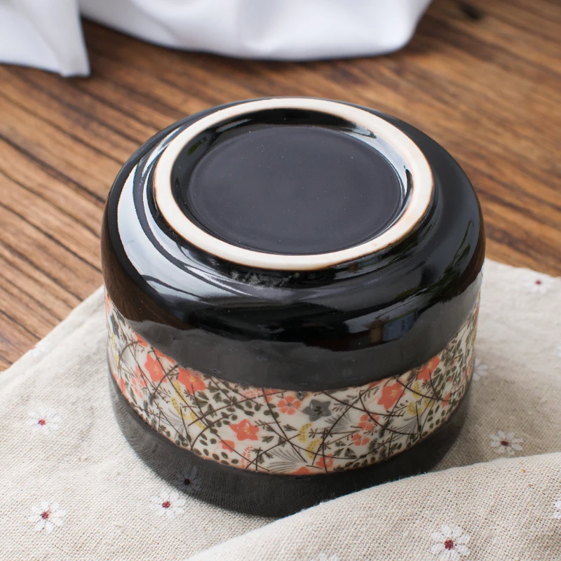 

Japanese ceremony tea sakura cherry matcha single ceramic bowl Mino burn large handmade crude pottery green tea chawan set