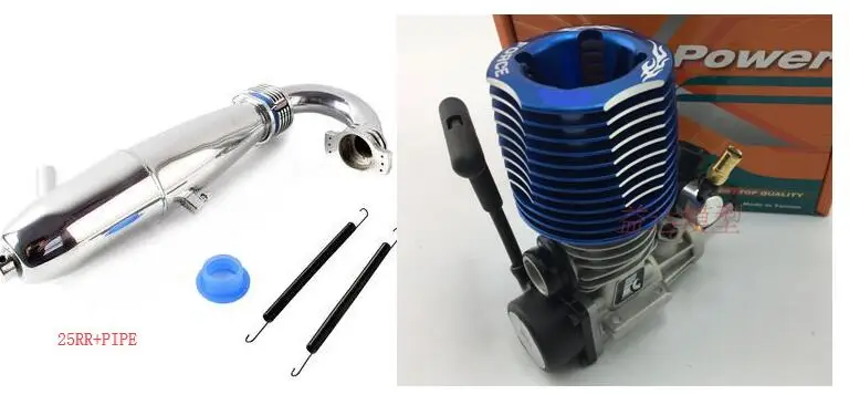 FC25Engine with pipe 1/8 RC внедорожный багги/грузовик FC25RR-1 4.6cc нитро двигатель+ настроенная труба для осевой 28 Redcat HPI Savage Flux SS XL Revo 3,3 Ofina HSP - Цвет: FC25Engine with pipe