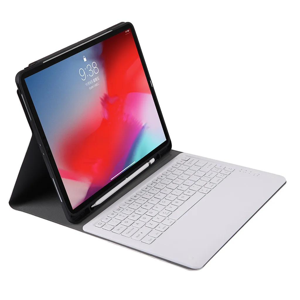 Mosunx клавиатура беспроводная съемная Bluetooth клавиатура чехол с ручкой слот для iPad Pro 12,9 дюймов чехол для планшета для Ipad Pro 517#3