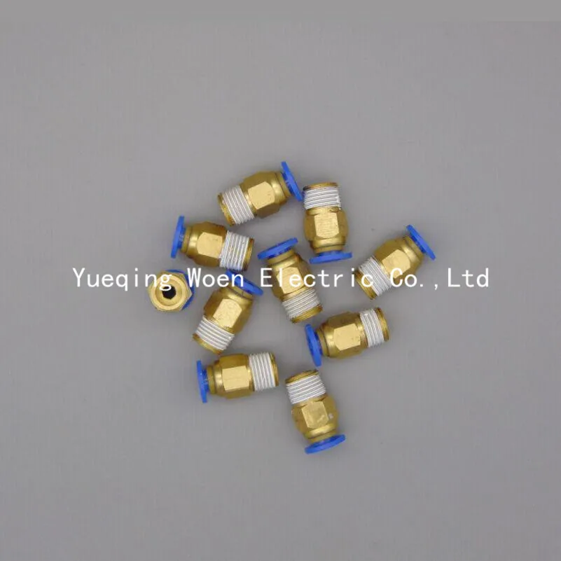 

10pcs PC8-01 8mm to 1/8' Pneumatic Connectors male straight one-touch fittings PC5/16-01