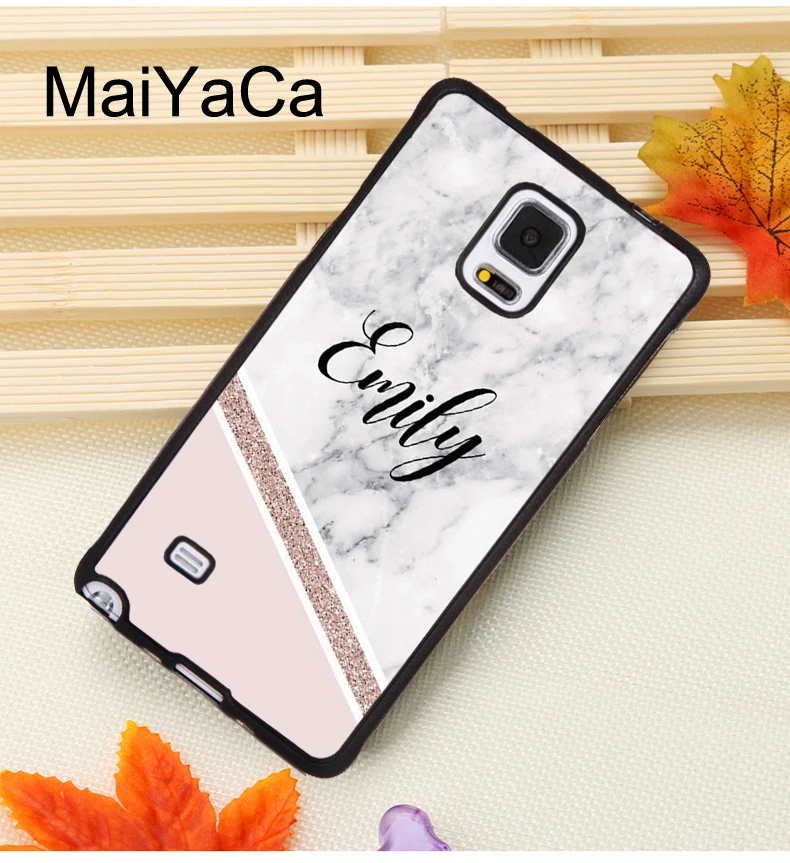 MaiYaCa Мрамор персонализированный именной чехол для samsung Galaxy A50 A70 A10 A20 A30 A40 S7 S8 S9 S10 S10e Note 8, 9, 10, плюс