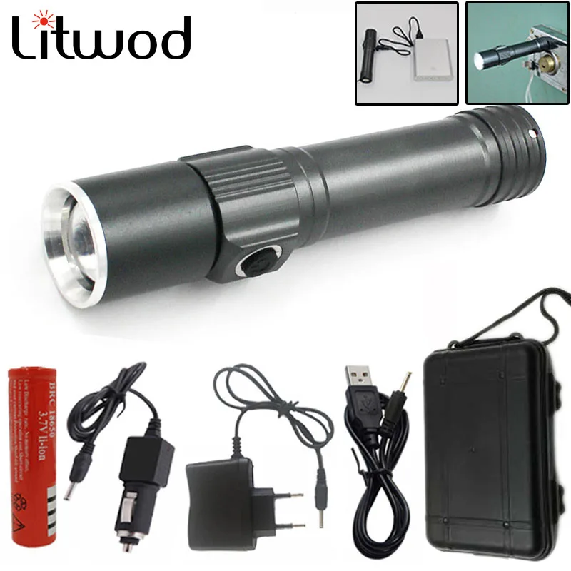 Litwod Z20S 001 XM L Q5 светодиодный Портативный алюминиевый фонарик беговые кроссовки