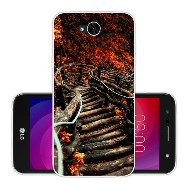 For LG X power 2 / K10 Power 5.5&quot Soft Silicone Transparent TPU power2 Phone Cases Protective Brick Road Back Cover |