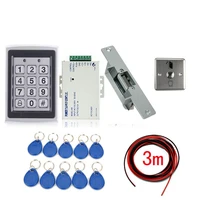 cheap brand new rfid door access control system kit set strike door lock rfid keypad exit button in stock free shipping