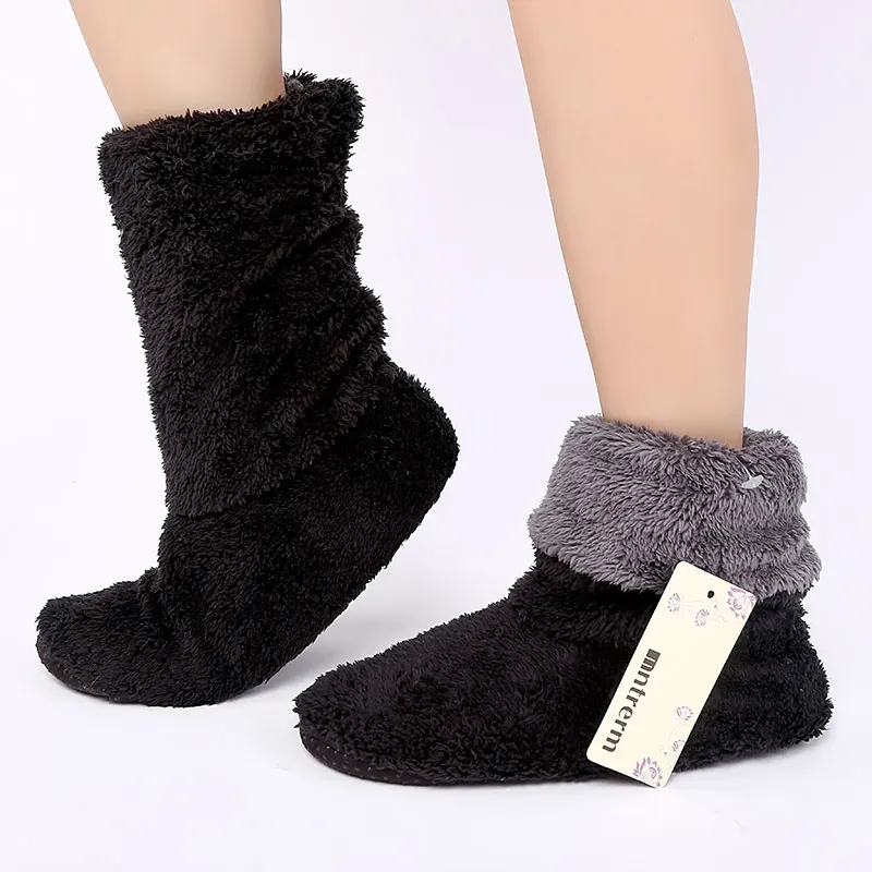 Mntrerm/Новые Мягкие плюшевые домашние тапочки Фланелевые флисовые Носки Большие