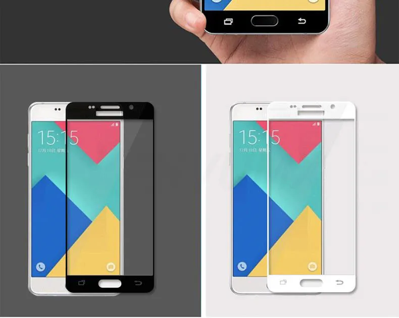 9H 3D закаленное стекло для samsung Galaxy A3 A5 A7 A5 A8 A6 A8 Plus защитная пленка на весь экран