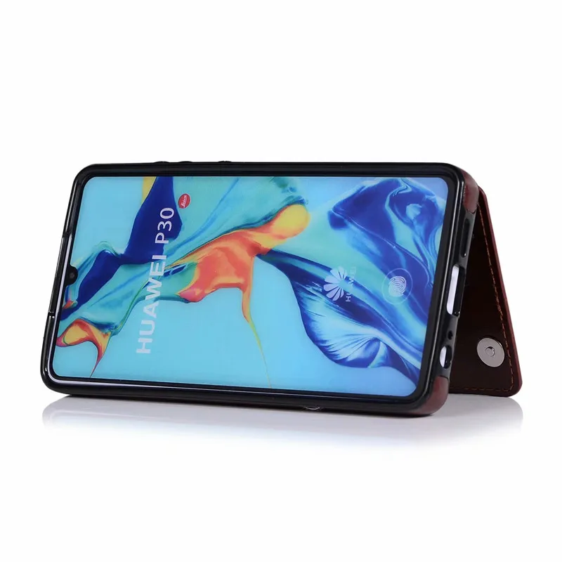 Роскошный чехол из искусственной кожи для Huawei Mate 20 Lite Pro держатель карт подставка