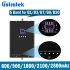 Lintratek 800 900 2100 1800 2600 МГц усилитель сигнала GSM 2G 3G 4G LTE ретранслятор усилитель частоты полоса 20137 KW13D-LGDWL