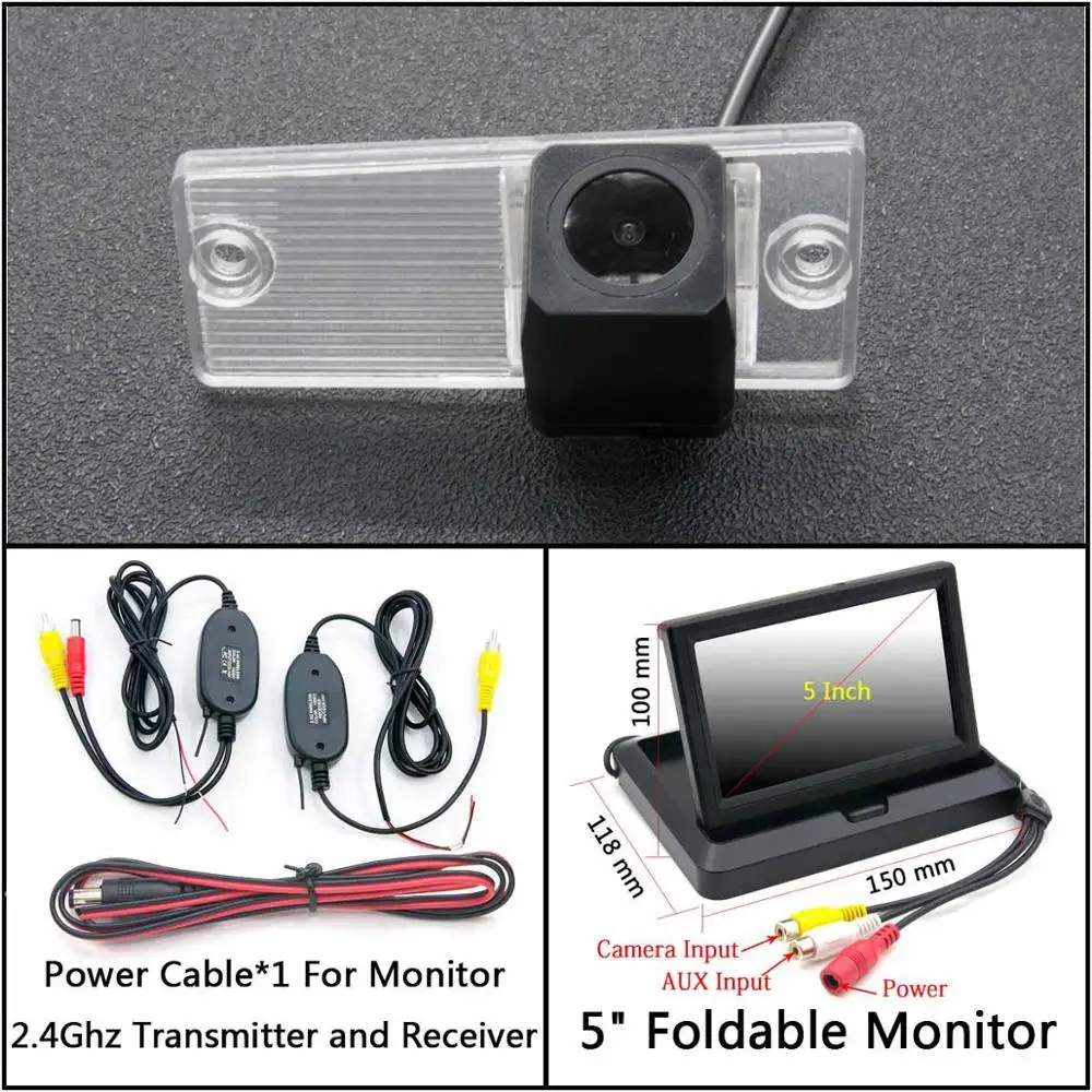 C Wireless 5 inch F Full HD камера заднего вида для Kia Cerato RIO 2002 2003 2004 2005 2006 2007 2008 2009 2010 2013-ЖК-монитор для парковки автомобиля - Название цвета: C Wireless 5 inch F