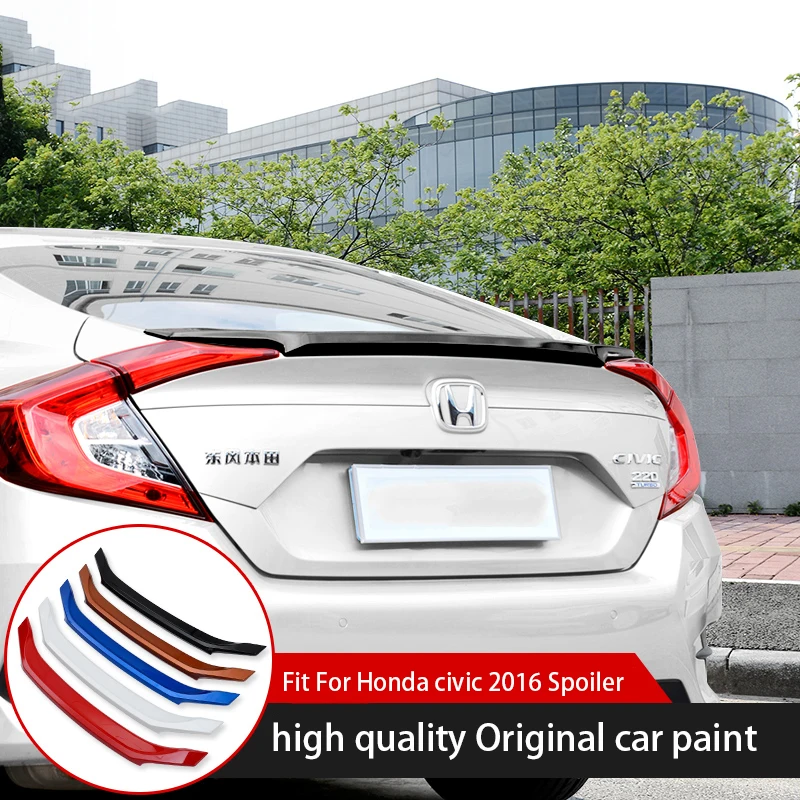 Спойлер заднего крыла для Honda Civic 2016 2017 2018 2019 спойлеры багажника крыльев краски ABS