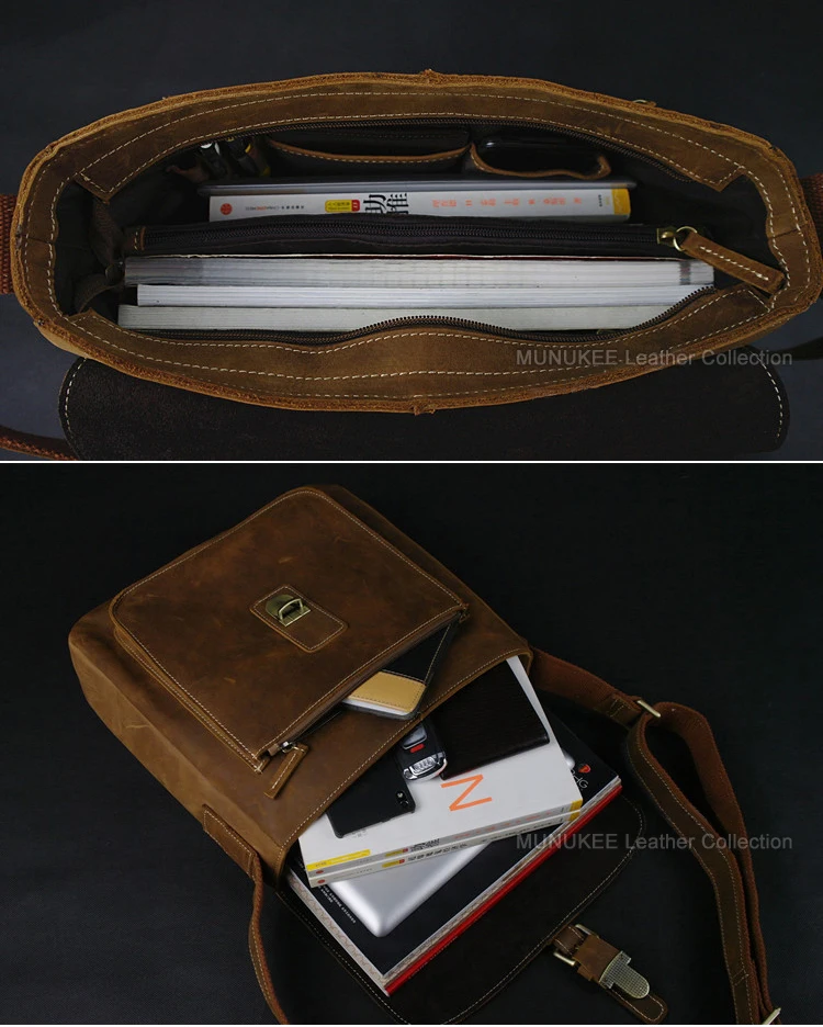 Популярная винтажная сумки-почтальонки из натуральной кожи мужская кожаная
