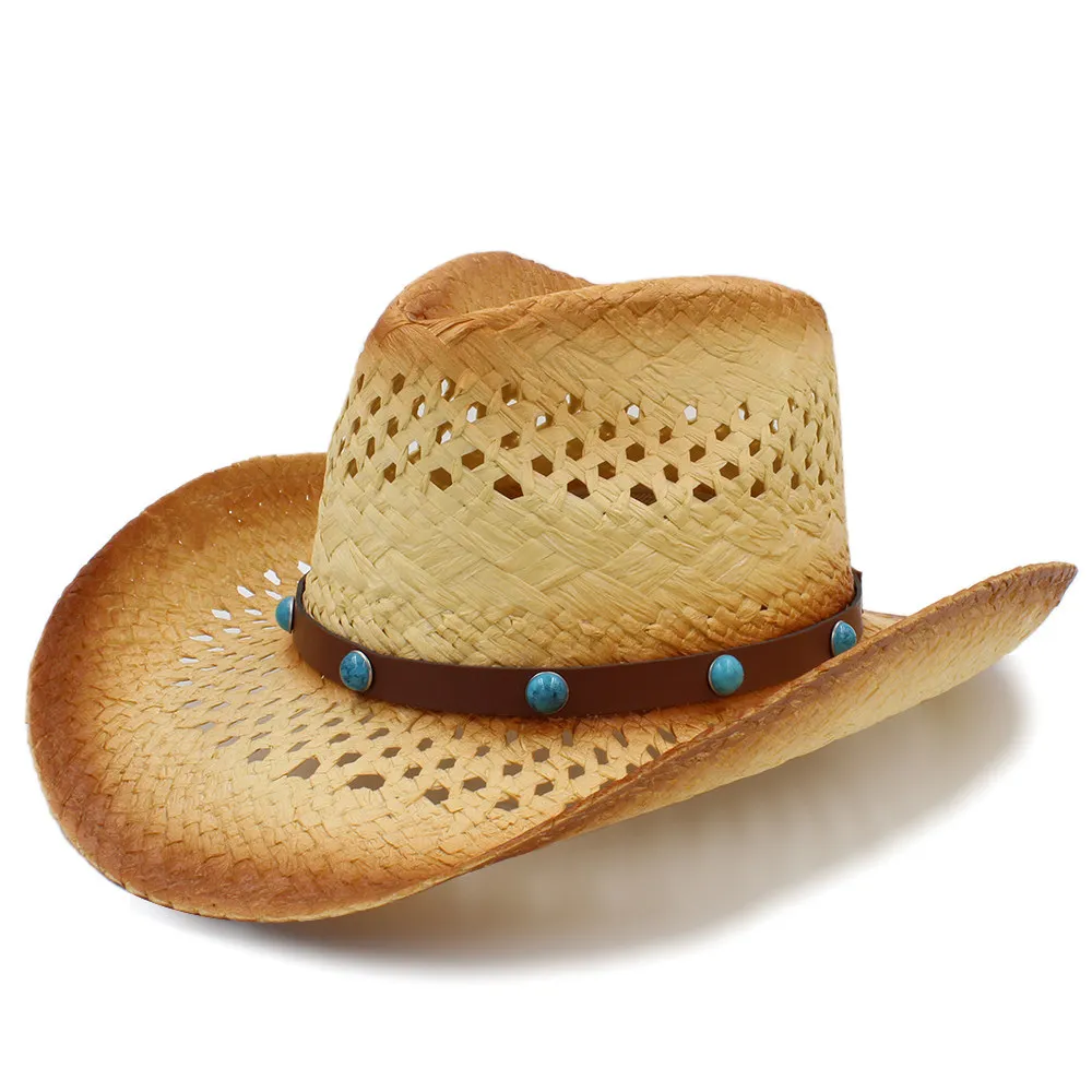 Шляпа от солнца для мужчин и женщин летняя соломенная шляпа сплав бисер с перьями
