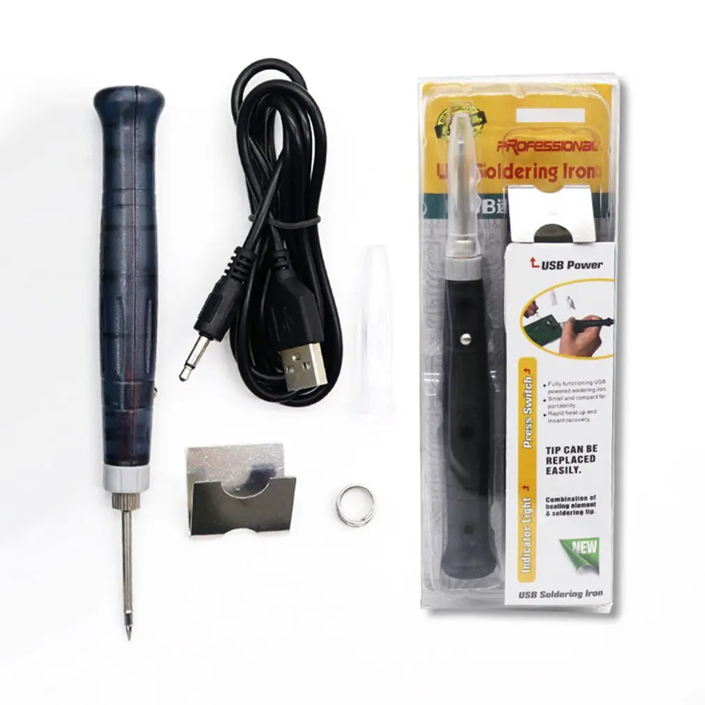 Мини Портативный USB 5 в 8 Вт Электрический паяльник Pen/Tip сенсорный переключатель
