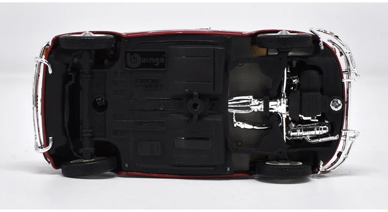 Оригинальная фабричная 1:24 FIAT 500 ABARTH 500 игрушечная машинка из сплава, игрушки для детей, литая модель автомобиля, подарок на день рождения