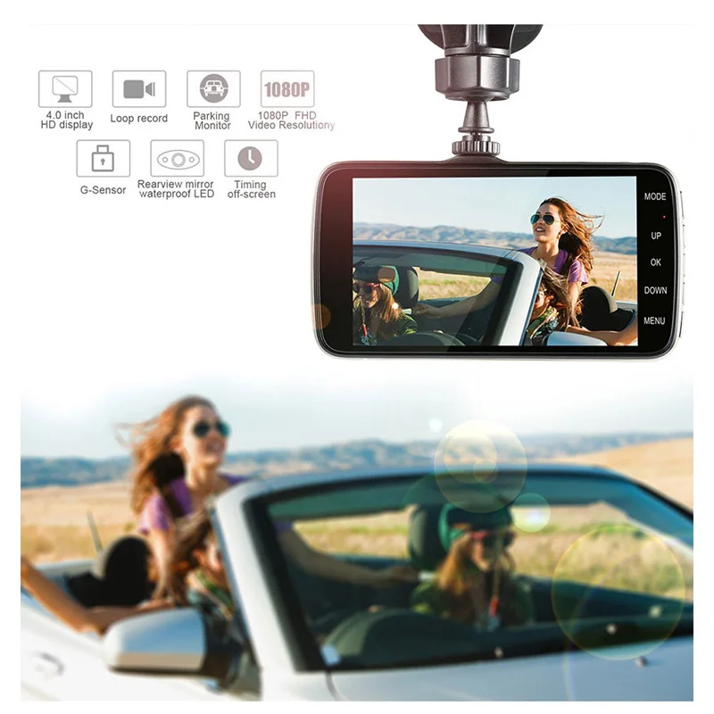 Универсальный Автомобильный видеорегистратор Lenvio HD 170 градусов Full 1080P камера 4 0
