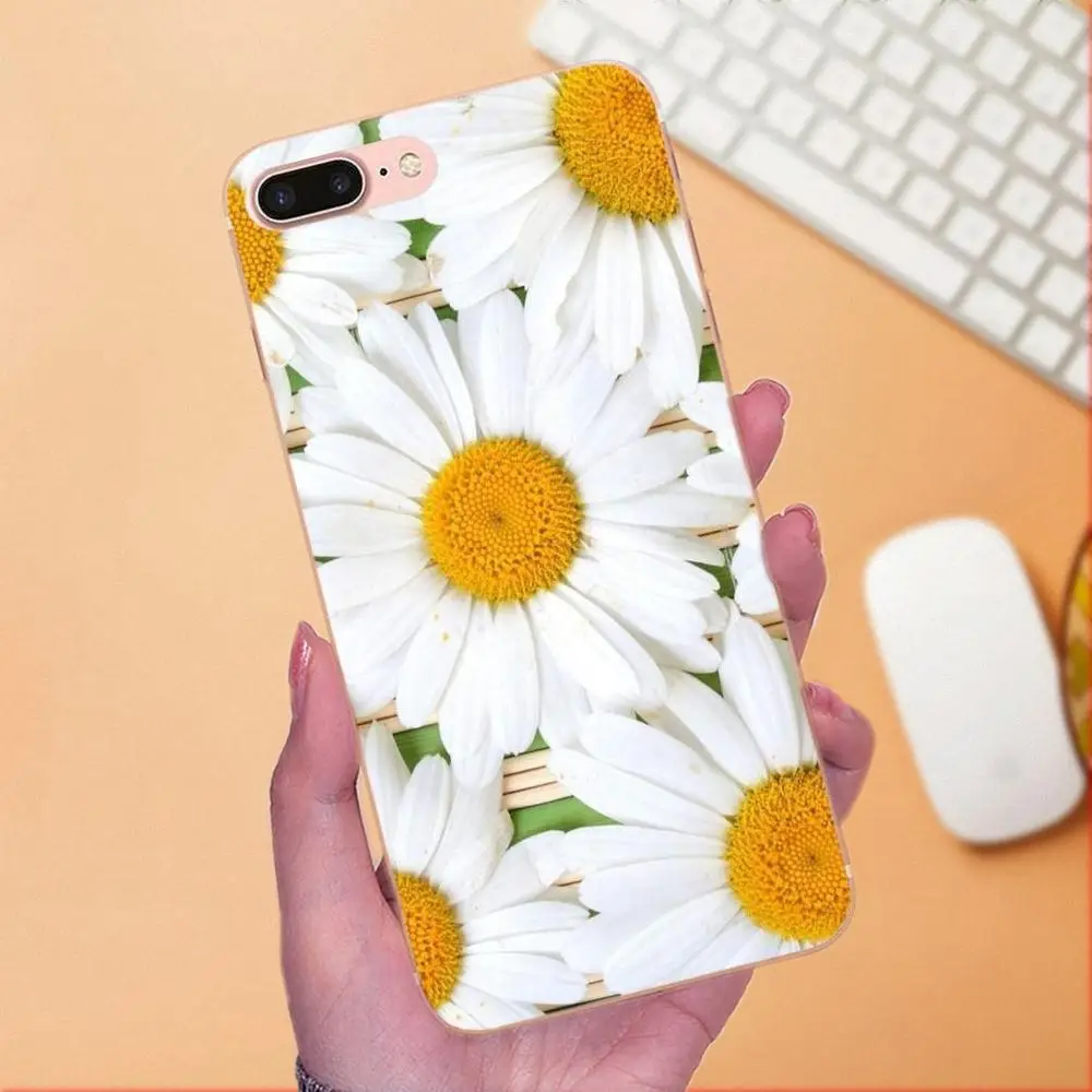 Для Huawei Mate 7 8 9 10 20 P8 P9 P10 P20 P30 Lite Plus Pro 2017 TPU Стильный чехол цветок Маргаритка