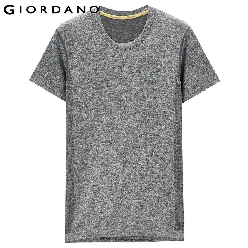 Футболка Giordano Мужская бесшовная с коротким рукавом и круглым вырезом|Мужские