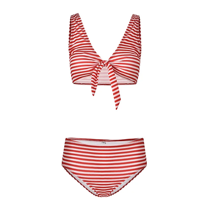 Модный летний пляжный купальный костюм с сексуальным принтом и бантом боди