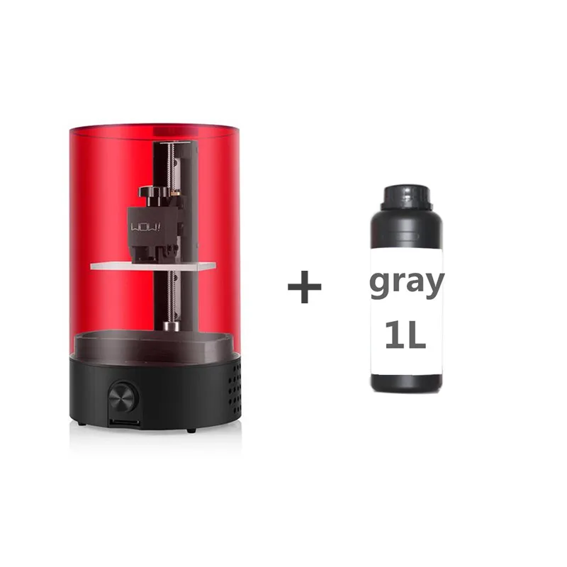 gray and printer Sparkmaker 3d принтер уф смолы Impresora 3d офлайн печать Lcd/Sla настольный 3d принтер - Цвет: gray and printer