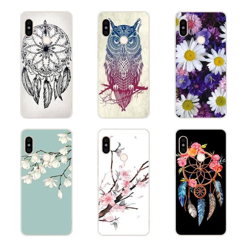 xiaomi redmi note 5 pro Case Silicon Popular flowers Painting Soft TPU Back Cover for Protect Phone cases shell |