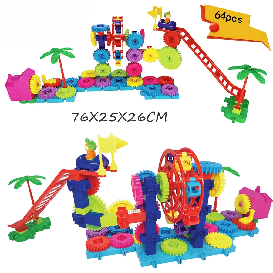 DIY Кирпичи электронные строительные шестерни маленький плейгоунд игрушка с