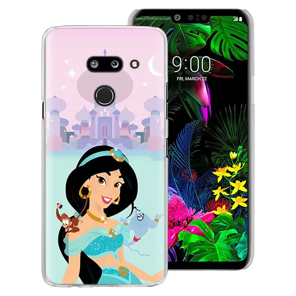 02 Капа Аладдин, Принцесса Жасмин чехол для телефона чехол для LG G7 G8 ThinQ G5 G6 V30 V40 V50 ThinQ Q6 Q7 жесткий чехол-накладка на заднюю крышку - Цвет: 02