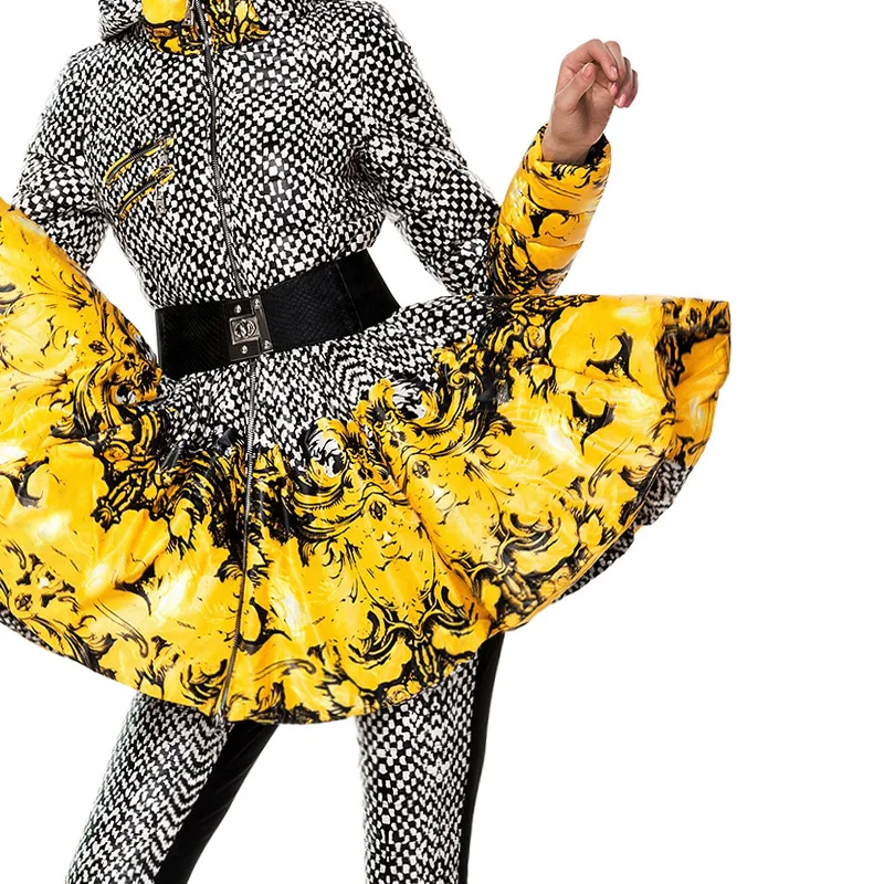 MissFoFo женское пуховое пальто CLJ куртка брюки модные причудлинные низ тонкий