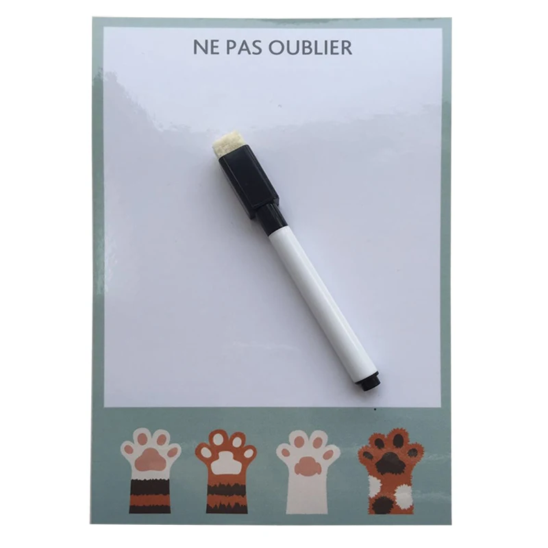 Животный принт для ног компактная сухая стираемая Гибкая магнитная доска на