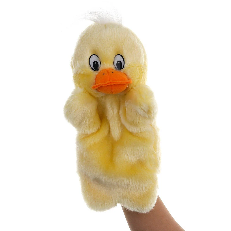 Плюшевая ручная кукла утки куклы Мультяшные животные для раннего обучения детей
