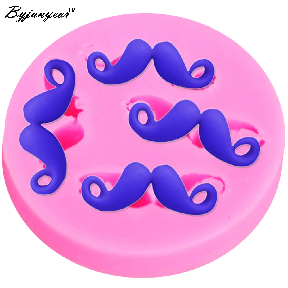 Byjunyeor F1230 Мини мультфильм в форме усов помадные формы 3D Усы силиконовые