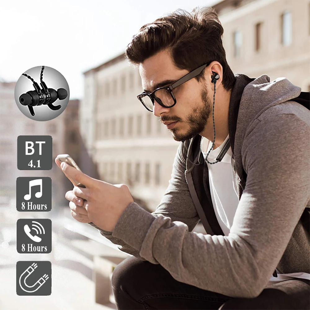 Оригинальные магнитные Беспроводные спортивные наушники Remax Bluetooth-наушники