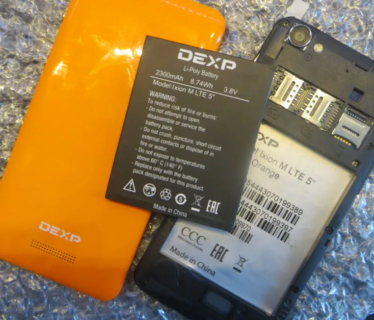 Аккумуляторы 3 8 в литий ионный полимерный встроенный аккумулятор для DEXP IXION M lte 5