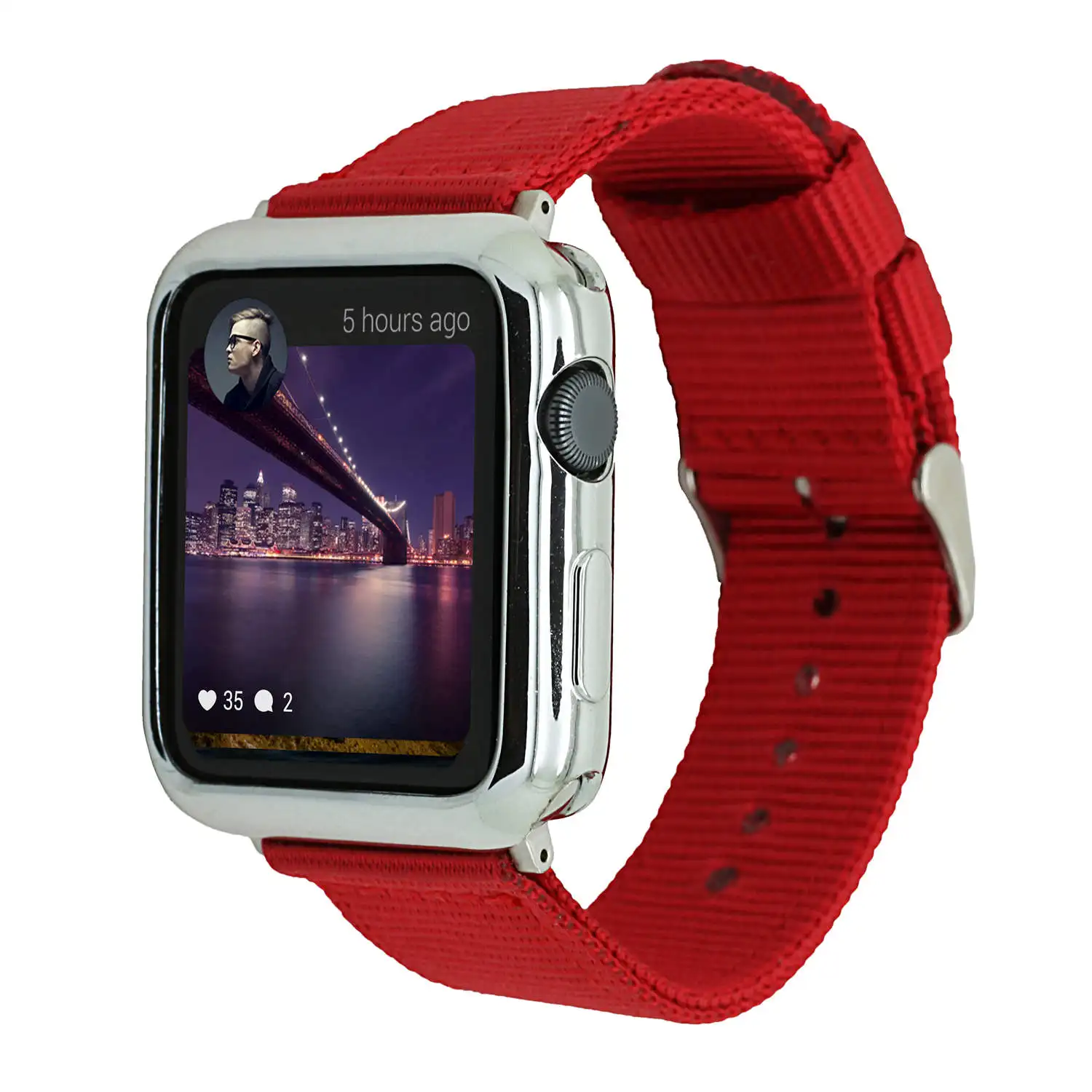 Ремешок нейлоновый для Apple Watch Band 42 44 мм 38 40 спортивный брезентовый тканевый