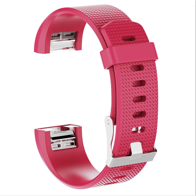 Red Для fitbit charge2 умный силиконовый браслет ремешок замена спортивный ремешок браслет металлическая пряжка для Smart Charge 2 умный Браслет - Цвет: Red