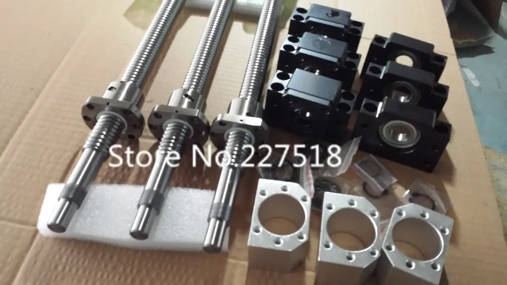 3 комплекта SFU2505 1500mm шаровой винт + BK20/BF20 держателя гайки DSG25H|screw screw|set screwset |