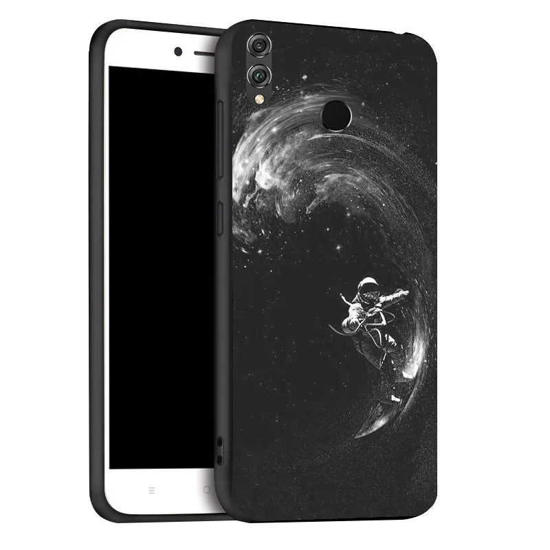 Чехол для huawei Honor 8X 8A 9 10 Lite чехол s Space Moon Astronaut, чехол для телефона huawei Honor 7C 7A Pro, чехол-бампер