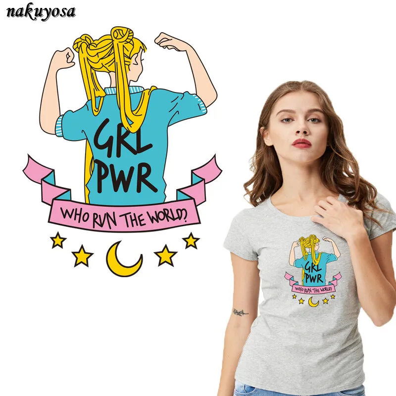 Sailor Moon моющиеся парчи на одном уровне футболка Ropa сделай сам украшение легкая