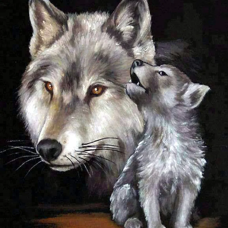 Full Square Drill 5D DIY Diamond Painting Animal Wolf 3D Embroidery Cross Stitch Mosaic Set Home Decor Gift | Дом и сад