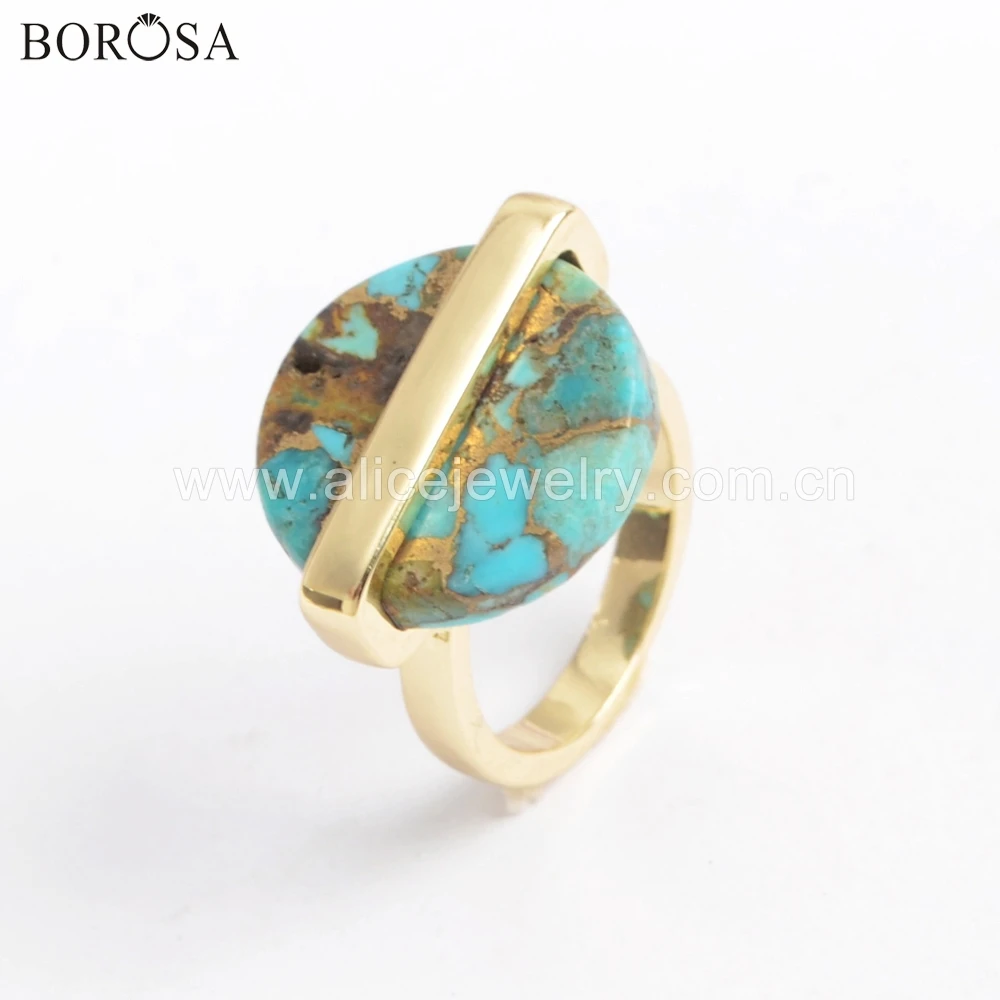 BOROSA ювелирные изделия 5/10 шт Новый золотой ободок круглой формы Медь натуральная