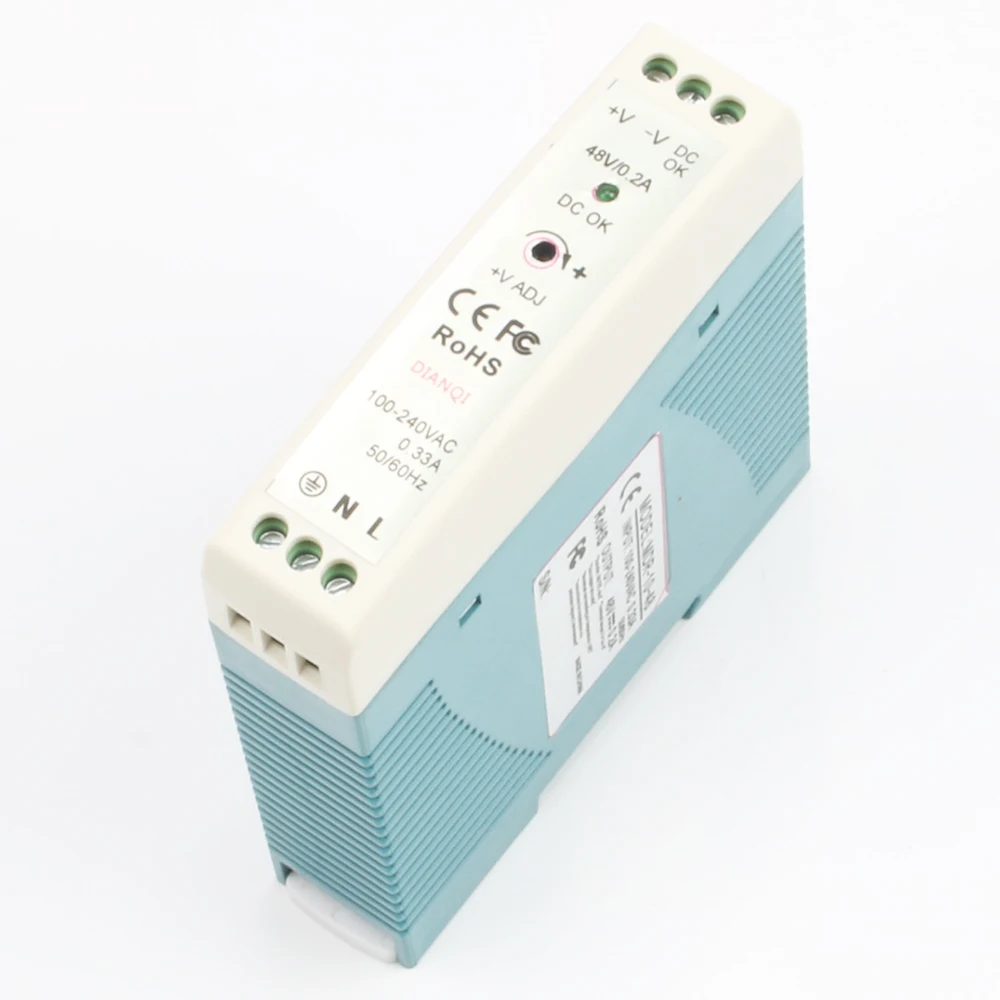 DIANQI MDR 10 12 В 5 15 24 36 48 Вт блок питания на Din рейке драйвер переменного/постоянного